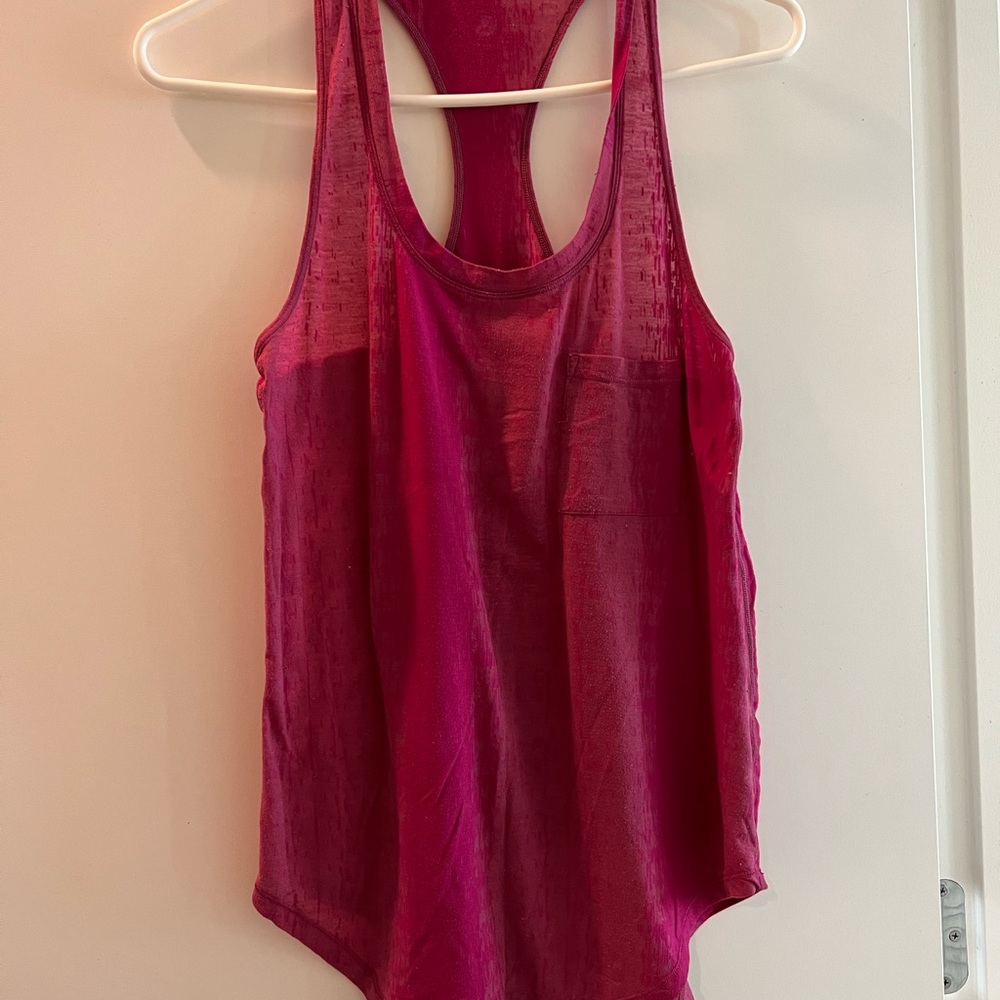 Lululemon magenta burnout tank. Size 6